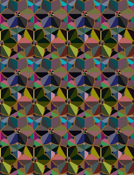 Fondo Abstracto Patrón Ornamental Geométrico Sin Costuras — Vector de stock