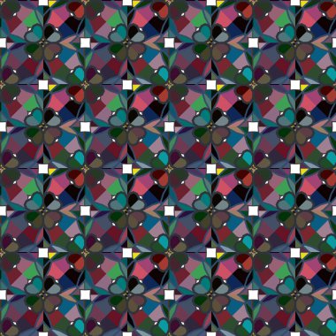 Süslü geometrik dikişsiz arkaplan, vektör 