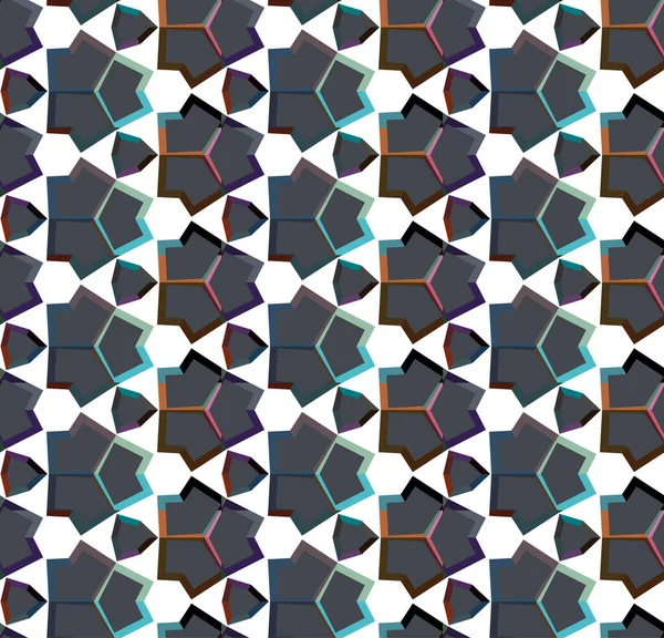 Abstract Kaleidoscope Fabric Seamless Background — Stock Vector