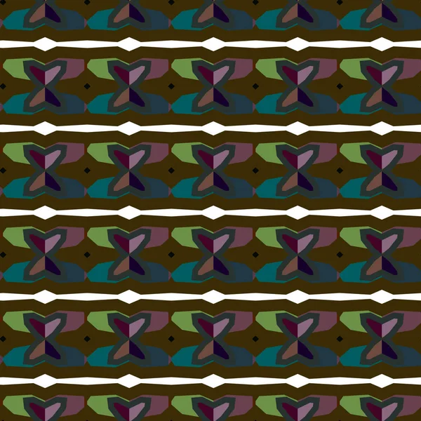 Fondo Abstracto Patrón Ornamental Geométrico Sin Costuras — Vector de stock