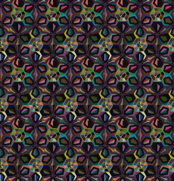 Fundo Abstrato Padrão Ornamental Geométrico Sem Costura — Vetor de Stock