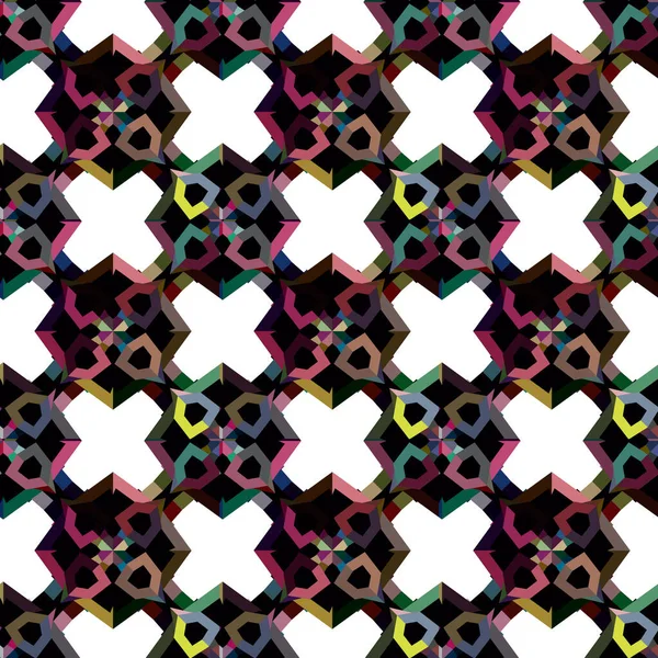 Fondo Abstracto Patrón Ornamental Geométrico Sin Costuras — Vector de stock