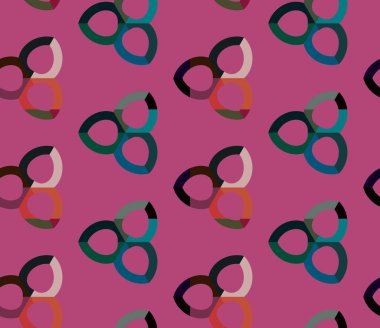 Süslü soyut geometrik süslemeli desen, vektör 