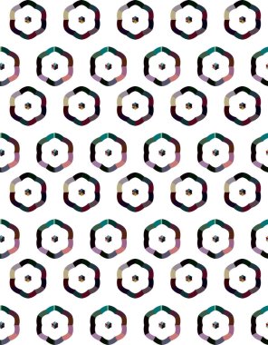 Geometrik süslemeli desen, vektör 