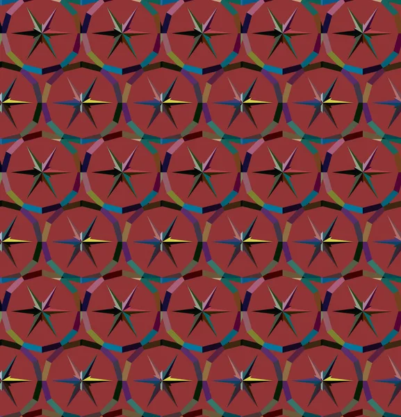 Fondo Abstracto Patrón Ornamental Geométrico Sin Costuras — Vector de stock