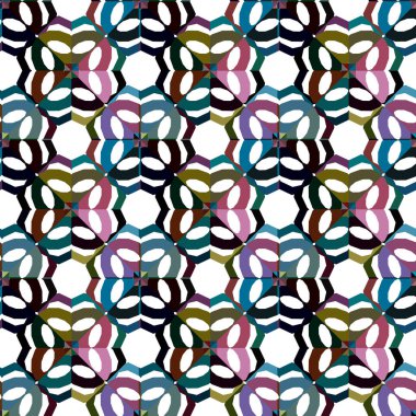 Süslü geometrik dikişsiz arkaplan, vektör 