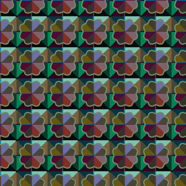 Fondo Abstracto Patrón Ornamental Geométrico Sin Costuras — Vector de stock