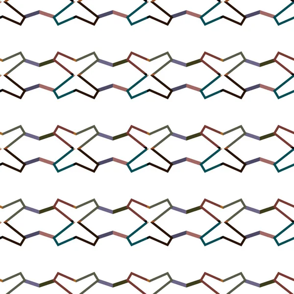 Elvont Háttér Zökkenőmentes Geometriai Díszítési Minta — Stock Vector
