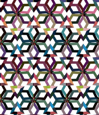 Süslü geometrik dikişsiz desen, vektör 