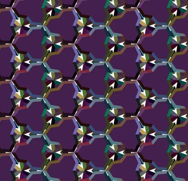 Fundo Abstrato Padrão Ornamental Geométrico Sem Costura — Vetor de Stock