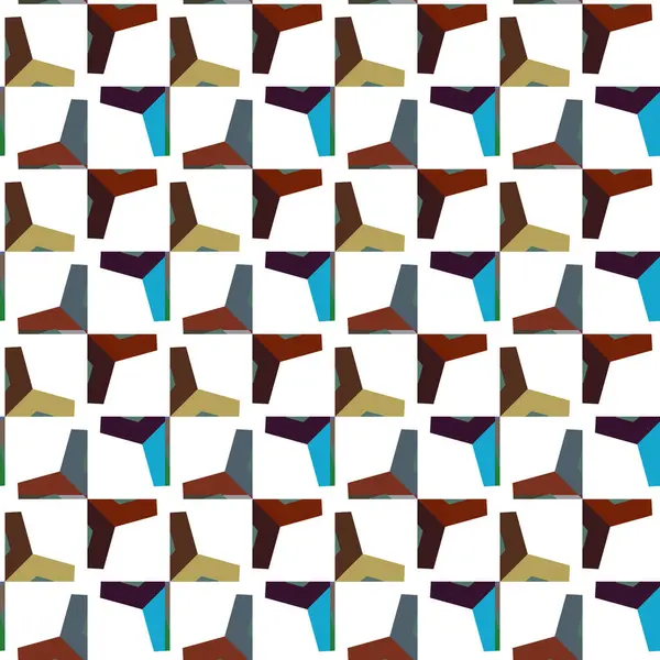 Fundo Abstrato Padrão Ornamental Geométrico Sem Costura — Vetor de Stock