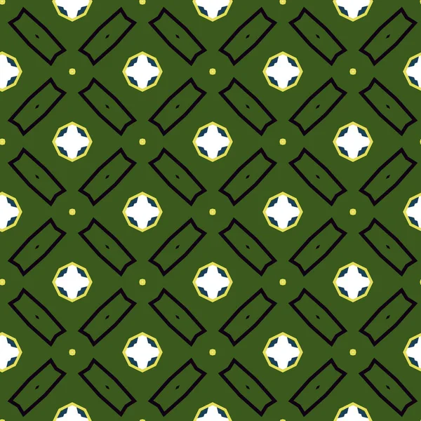 Fundo Abstrato Padrão Ornamental Geométrico Sem Costura — Vetor de Stock