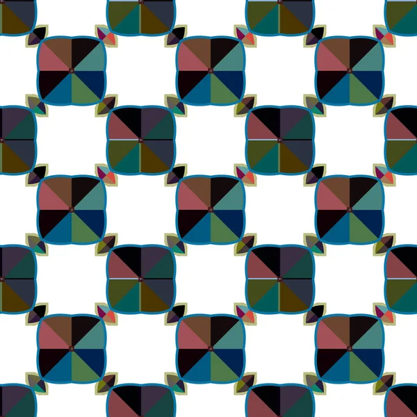 Fondo Abstracto Patrón Ornamental Geométrico Sin Costuras — Vector de stock