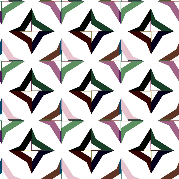 Fondo Abstracto Patrón Ornamental Geométrico Sin Costuras — Vector de stock