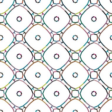Süslü geometrik dikişsiz desen, vektör 
