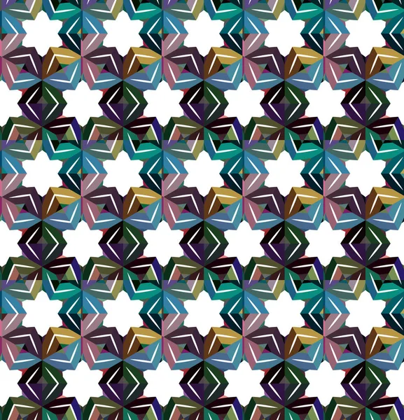 Abstracte Achtergrond Naadloos Geometrisch Sierpatroon — Stockvector