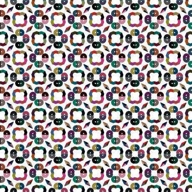 Süslü geometrik dikişsiz arkaplan, vektör 