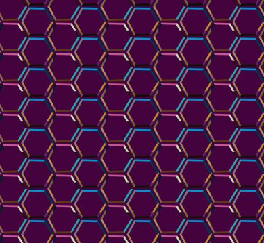 Süslü soyut geometrik süslemeli desen, vektör 