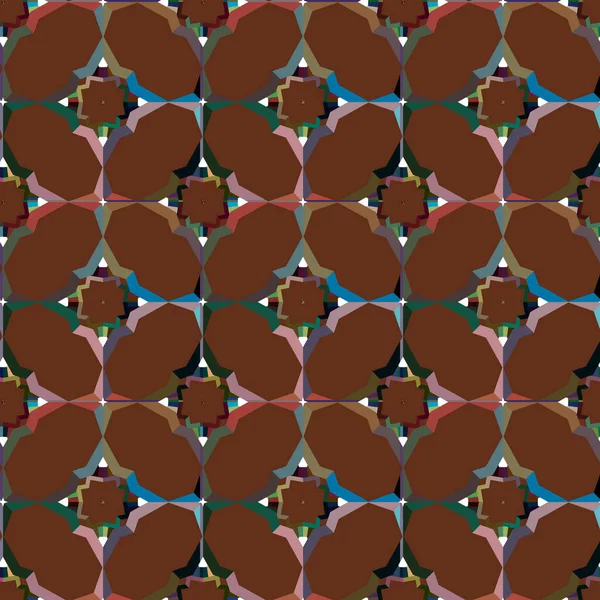 Elvont Kaleidoszkóp Szövet Zökkenőmentes Háttér Vektor Illusztráció — Stock Vector