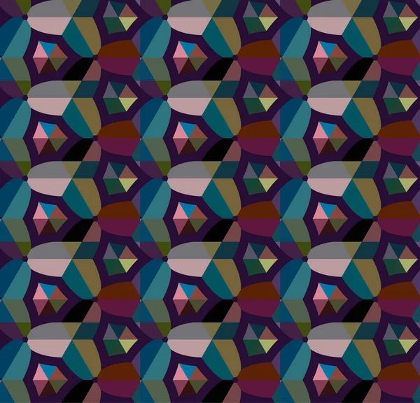 Fondo Abstracto Patrón Ornamental Geométrico Sin Costuras — Vector de stock