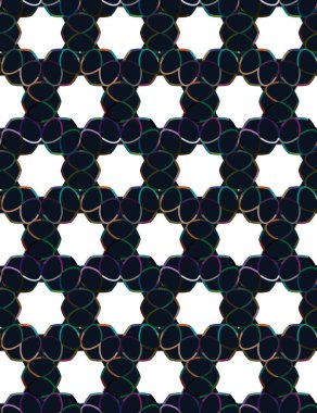 Süslü geometrik dikişsiz desen, vektör 