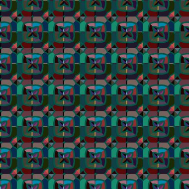 Süslü geometrik dikişsiz arkaplan, vektör 