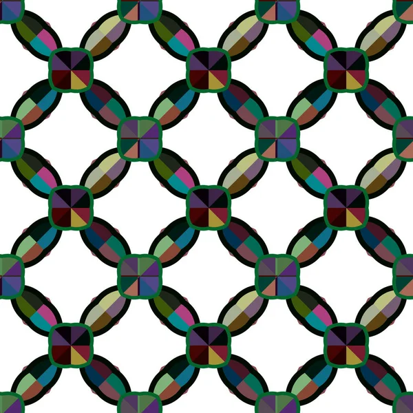 Soyut Arkaplan Kusursuz Geometrik Süslemeli Desen — Stok Vektör