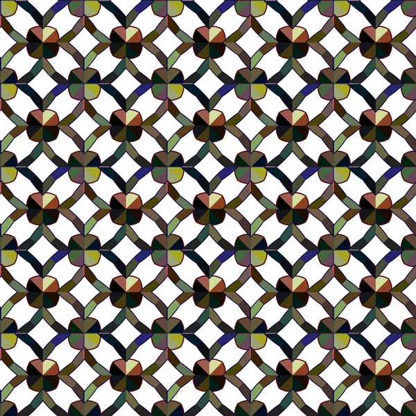 Fundo Abstrato Padrão Ornamental Geométrico Sem Costura —  Vetores de Stock