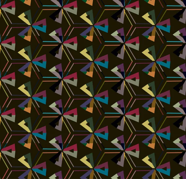 Fondo Abstracto Patrón Ornamental Geométrico Sin Costuras — Vector de stock