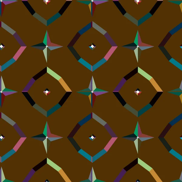 Fondo Abstracto Patrón Ornamental Geométrico Sin Costuras — Archivo Imágenes Vectoriales