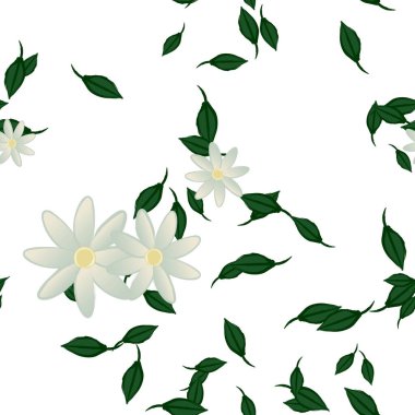 vektör çizimi, yaprakları pürüzsüz arkaplan çiçekleri