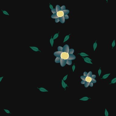 vektör çizimi, yaprakları pürüzsüz arkaplan çiçekleri