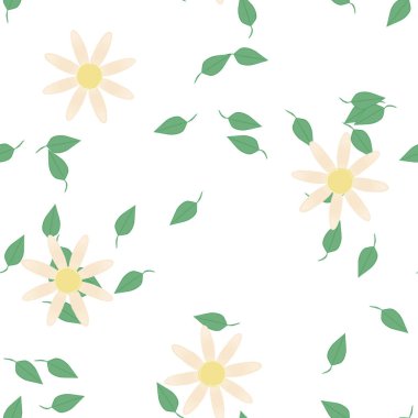 vektör çizimi, yaprakları pürüzsüz arkaplan çiçekleri