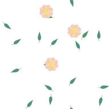 vektör çizimi, yaprakları pürüzsüz arkaplan çiçekleri