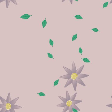 vektör çizimi, yaprakları pürüzsüz arkaplan çiçekleri