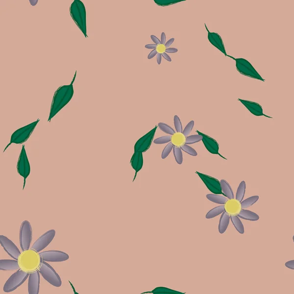 Fundo Sem Costura Floral Bonito Ilustração Vetorial — Vetor de Stock