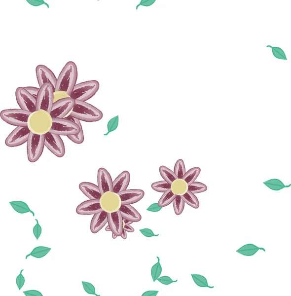 Fundo Sem Costura Floral Bonito Ilustração Vetorial — Vetor de Stock