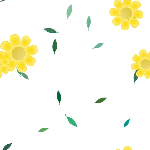 Schöne Florale Nahtlose Hintergrund Vektorillustration Blumen — Stockvektor