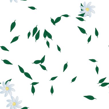 vektör çizimi, yaprakları pürüzsüz arkaplan çiçekleri