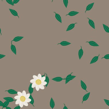 vektör çizimi, yaprakları pürüzsüz arkaplan çiçekleri