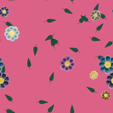 vektör çizimi, yaprakları pürüzsüz arkaplan çiçekleri