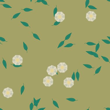 vektör çizimi, yaprakları pürüzsüz arkaplan çiçekleri