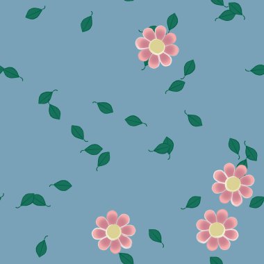 vektör çizimi, yaprakları pürüzsüz arkaplan çiçekleri