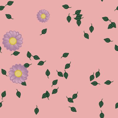 vektör çizimi, yaprakları pürüzsüz arkaplan çiçekleri