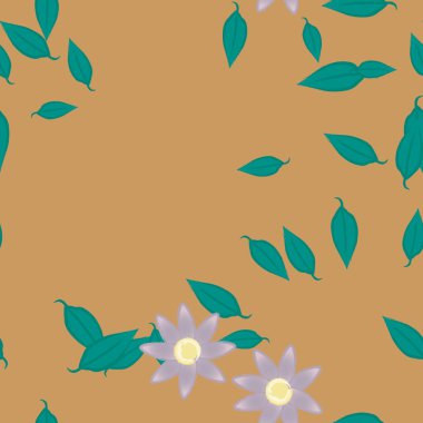 vektör çizimi, yaprakları pürüzsüz arkaplan çiçekleri