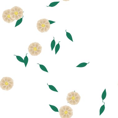vektör çizimi, yaprakları pürüzsüz arkaplan çiçekleri