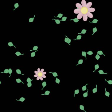 vektör çizimi, yaprakları pürüzsüz arkaplan çiçekleri