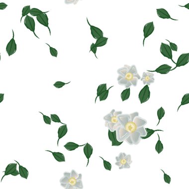 vektör çizimi, yaprakları pürüzsüz arkaplan çiçekleri