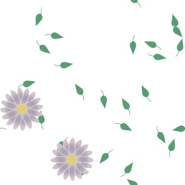 vektör çizimi, yaprakları pürüzsüz arkaplan çiçekleri