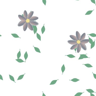 vektör çizimi, yaprakları pürüzsüz arkaplan çiçekleri